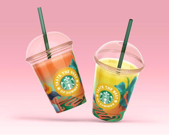 "Starbucks: Filipino Seasonal Cups Design" (2022), made in Clip Studio Paint and Photoshop