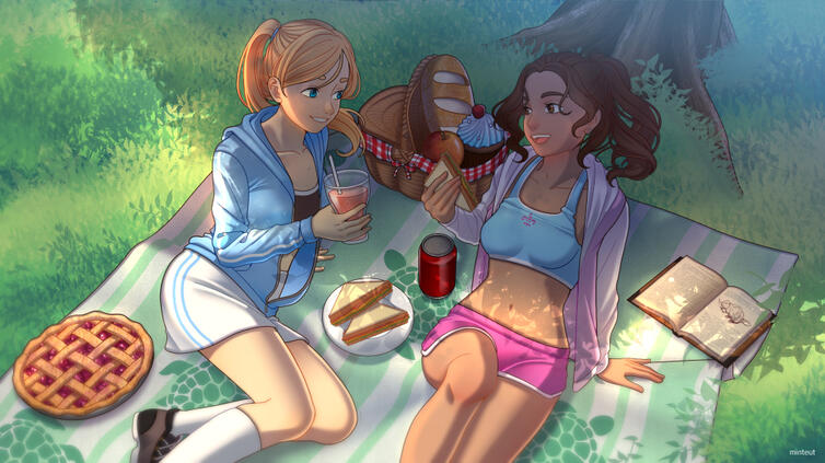 "Picnic" (2021), made in Clip Studio Paint