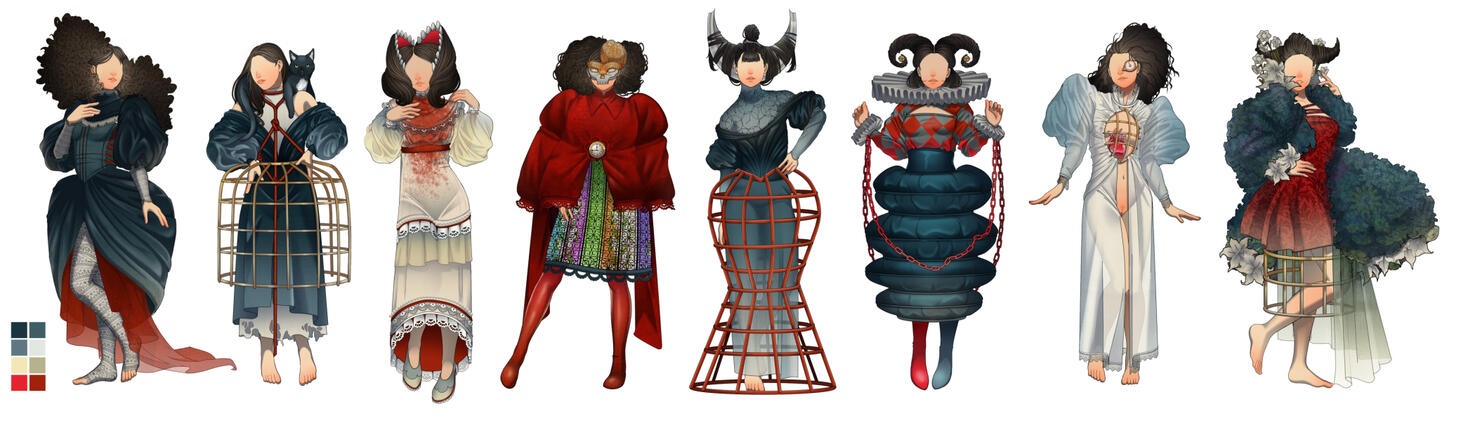 "Poe Collection" (2021), made in Clip Studio Paint